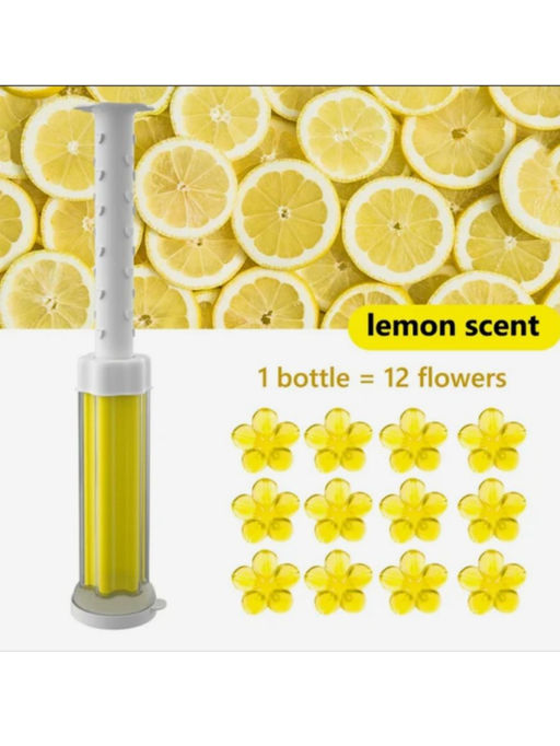 Гель освежитель-очиститель для унитаза в форме шприца, лимон