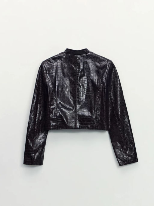 Приталенный жакет из искусственной кожи / Zarina