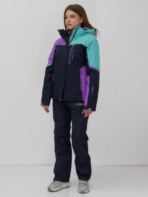 Горнолыжный костюм женский зимний голубого цвета 02819Gl