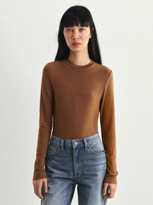 Боди с длинным рукавом из вискозы ZR2609013403-63 / Zarina
