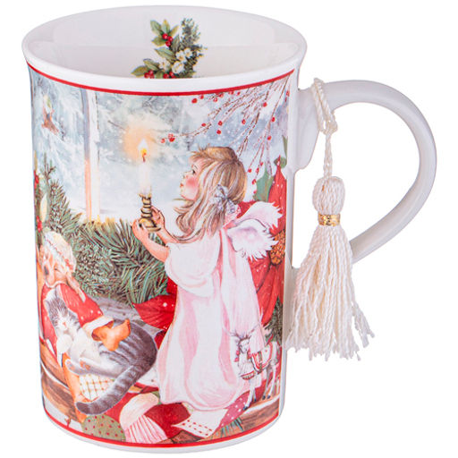 Кружка Christmas 320 мл пуансеттия 417-101 #НовыйГод