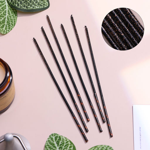 Набор свечей в торт, 6 штук Сияние, черный с золотом, 17 см - Страна карнавалия фото 3