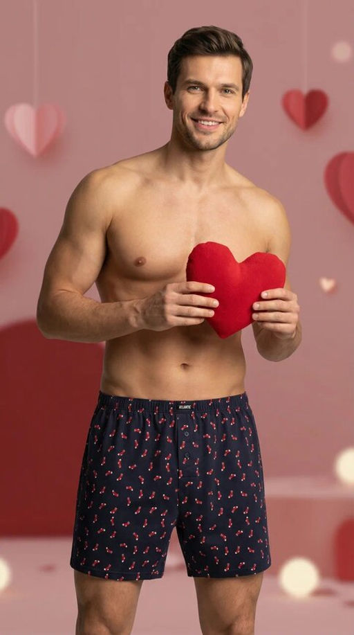 ATLANTIC 2GMB-010 Трусы боксеры Socks - набор 2 шт. темно-синий  фото 12