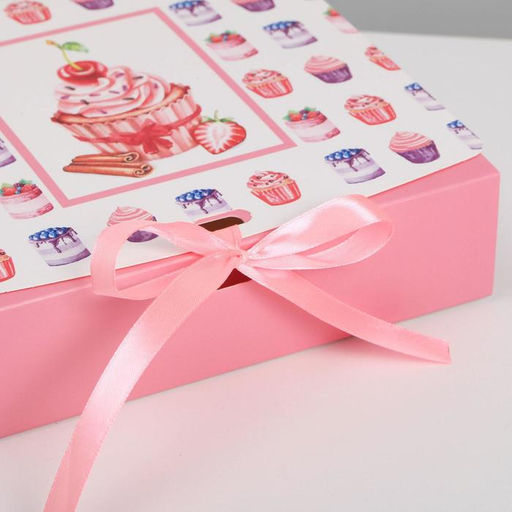 Коробка подарочная складная, упаковка, «Наслаждайся», 20 х 18 х 5 см