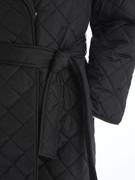 Ceket Yaka Kapitone Kad?n ?i?me Mont - Waikiki фото 3