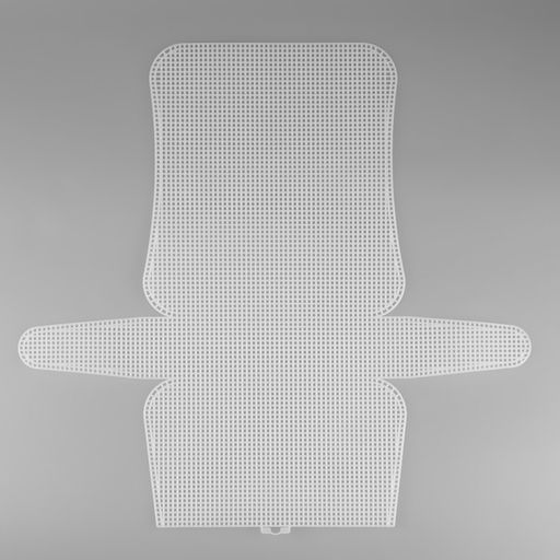 Канва-основа для вышивания сумки, пластиковая, 45×47 см, 2×2 мм, белая