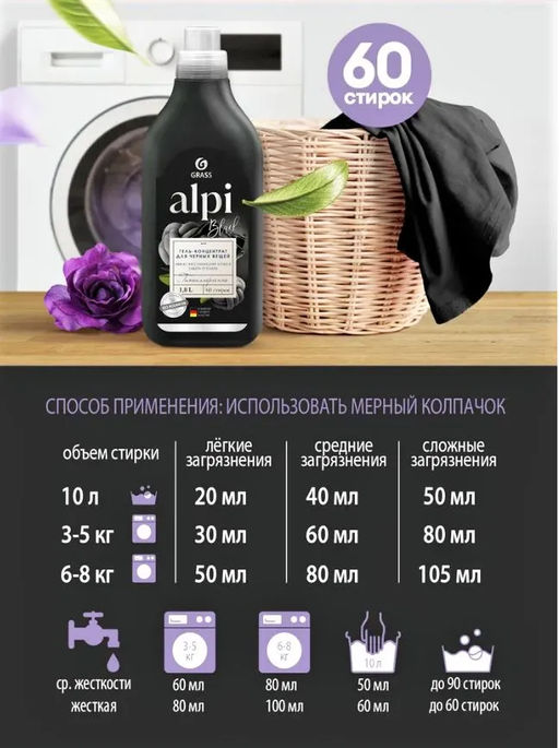 Гель-концентрат для темных тканей ALPI (флакон 1,8л) - Grass фото 4