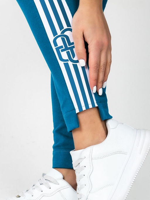 Брюки Селена (изумруд/белый)