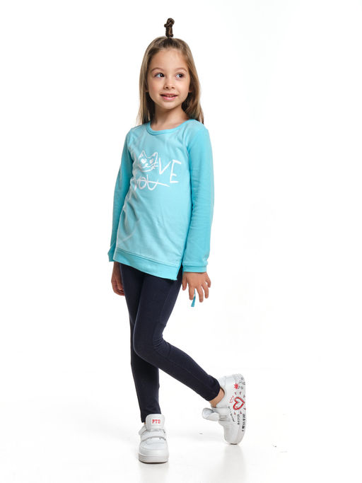 Лонгслив для девочки UD 2371 св.бирюза - Mini maxi фото 8