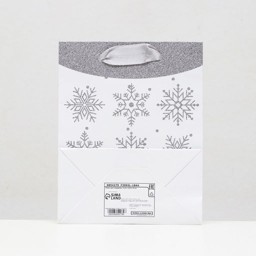 Цена за 12 шт. Пакет ламинированный Снежинки 11,5 х 14,5 х 6 см - Simaland фото 6