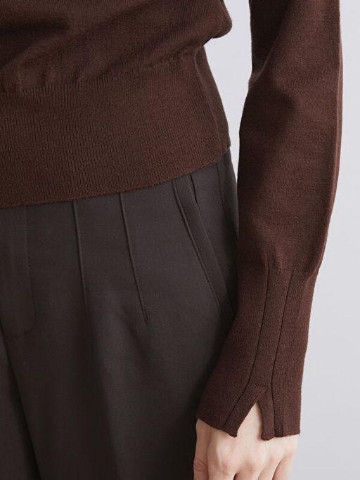 Bisiklet Yaka Kad?n Triko Kazak