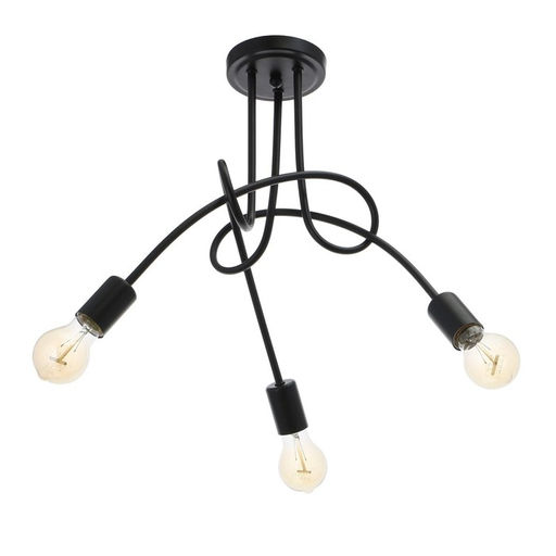 Светильник BayerLux «Узел», E27, 3×40 Вт, 54×54×40 см, чёрный