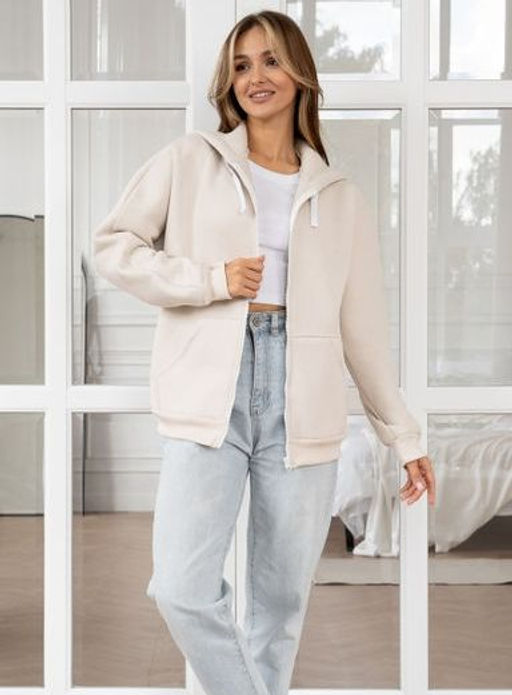 Толстовка футер 3х нитка с начесом.арт.286-27,экрю - Binita фото 10