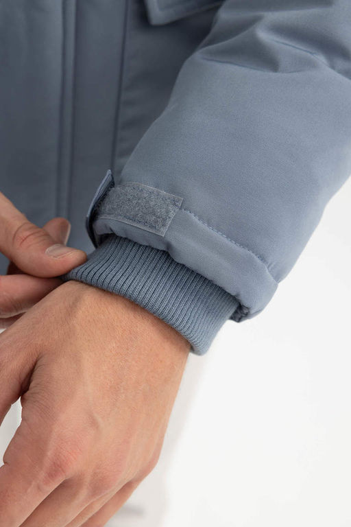 Водоотталкивающее пальто обычного кроя с капюшоном - Defacto фото 7