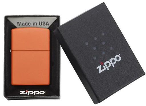 Зажигалка ZIPPO с оранжевым матовым покрытием | Orange Matte 231  фото 6