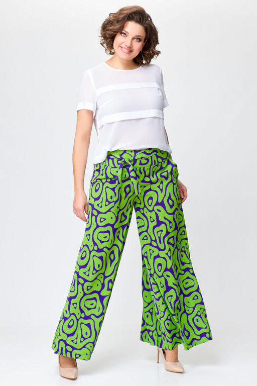 Блуза Swallow 803.2 черный+серебряный узор фото 418