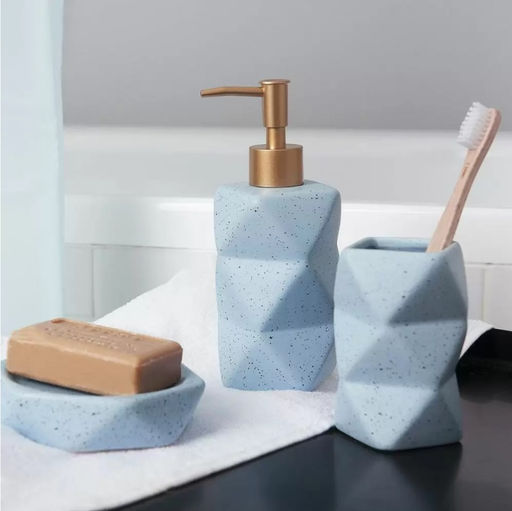 Диспенсер для жидкого мыла "Blue sand", керамика, матовое золото арт. 75017