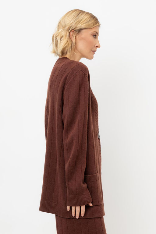 Кардиган Very Neat ЕВ 30166/ш тирамису из шерсти мериноса и акрила  фото 2