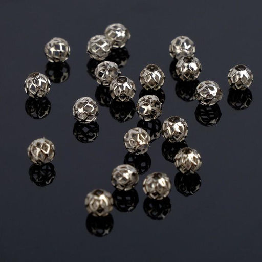 Кримп - зажимная бусина СМ-394, набор 20 шт. 5 мм, цвет серебро