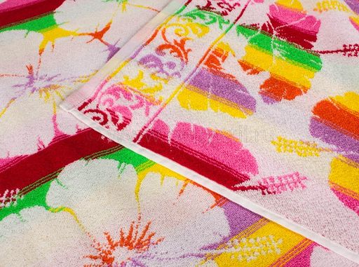 6с102.413ж1 Ольга (св.радужка) Полотенце махровое 81х160см