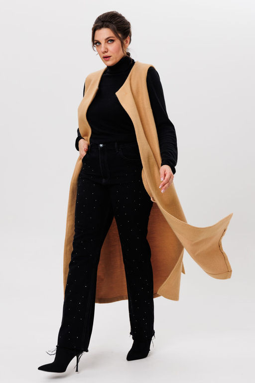 Жилет Michel Chic 354/1 темно-бежевый фото 2