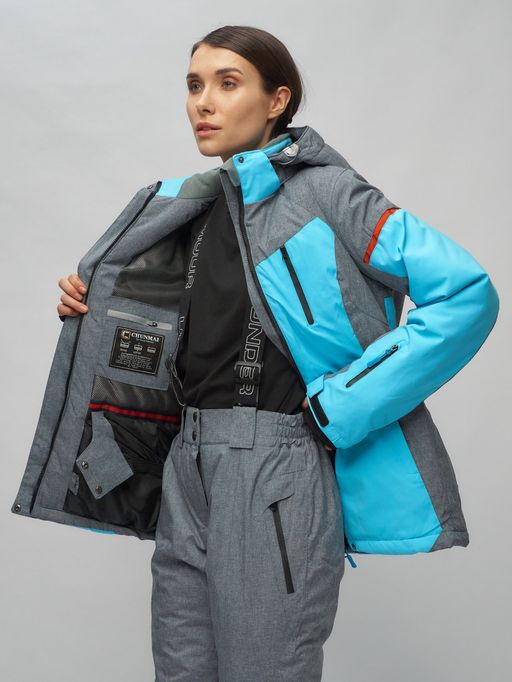 Горнолыжный костюм женский голубого цвета 02272-2Gl - Chunmai фото 14