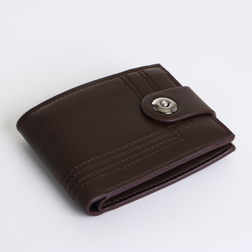 Портмоне мужское на магните, коричневое