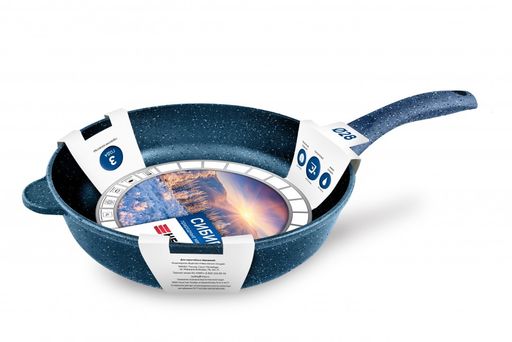 Сковорода Природные минералы линия Сибирь несъемная ручка, 28 см - Нева металл посуда фото 2