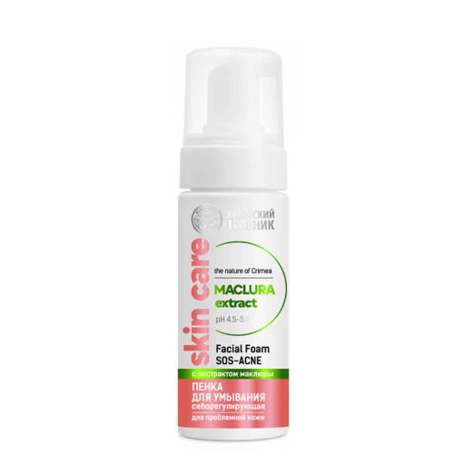 Пенка для умывания себорегулирующая SOS-ACNE с эккстрактом маклюры для проблемной кожи, 150 мл