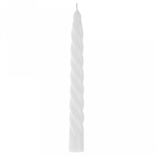 Свеча "Винтовая" д2,2см, h22см, парафин, белый, время горения 8 часов, 60гр, "Барокко-1" (Россия)