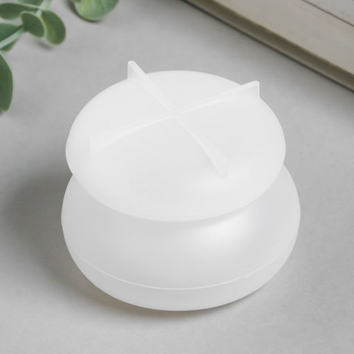 Молд силикононовый «Шкатулка круглая» с крышкой 7 х 7 х 3,5 см