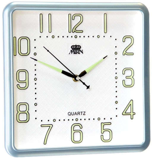 Настенные часы Mirron квадратные голубые P2875CNB