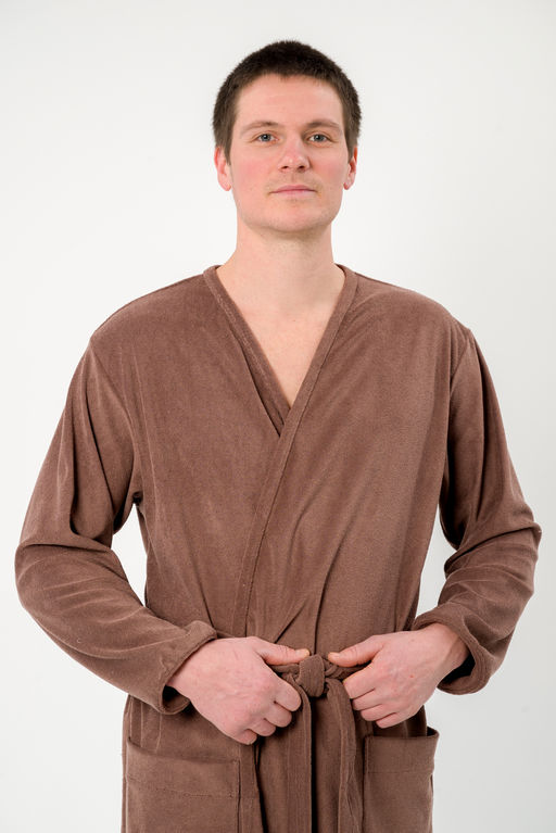 Халат мужской из махры Ренат светло-коричневый - Амадэль фото 7
