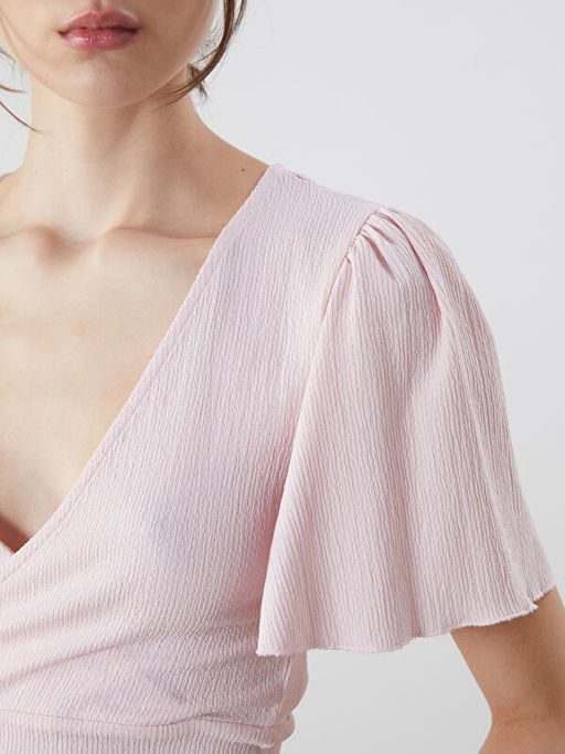 Kruvaze Yaka Kad?n Bluz