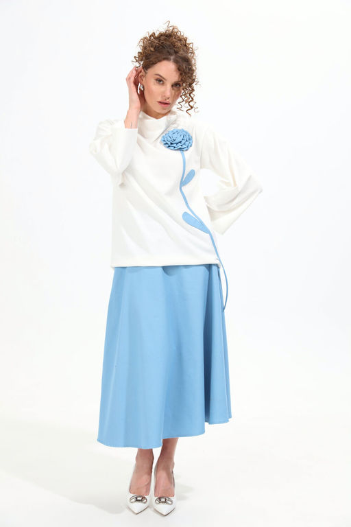 Костюм NIKVA н952-2 молоко+голубой