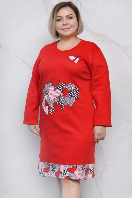 Арт. 9162 Туника с длинным рукавом 48-58 (6 шт) Цвет:ассорти - Калинка фото 2