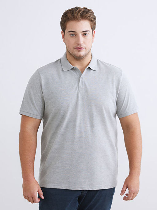 B?y?k Beden Polo Yaka Pike Erkek Ti??rt