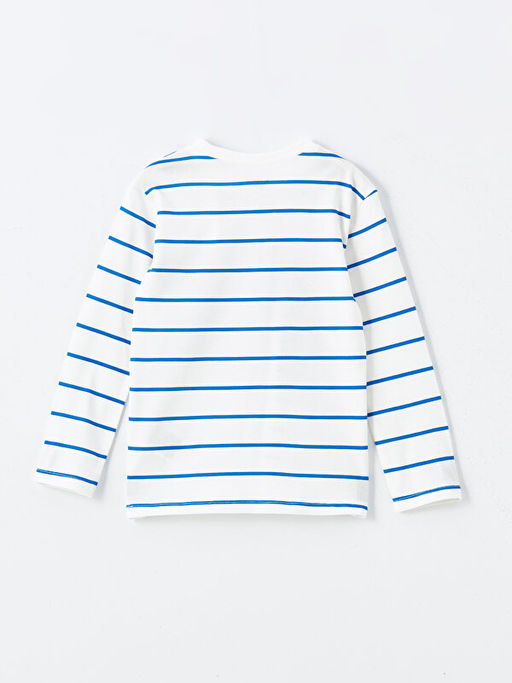 Bisiklet Yaka K?sa Kollu ?izgili Erkek Bebek Ti??rt