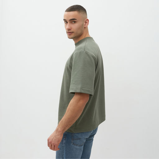 Футболка мужская MINAKU: Basic line MAN цвет хаки, размер 54