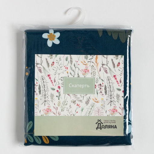Скатерть Доляна Twilight forest 146х110 см, 100% хл, рогожка 164 г/м2  фото 5