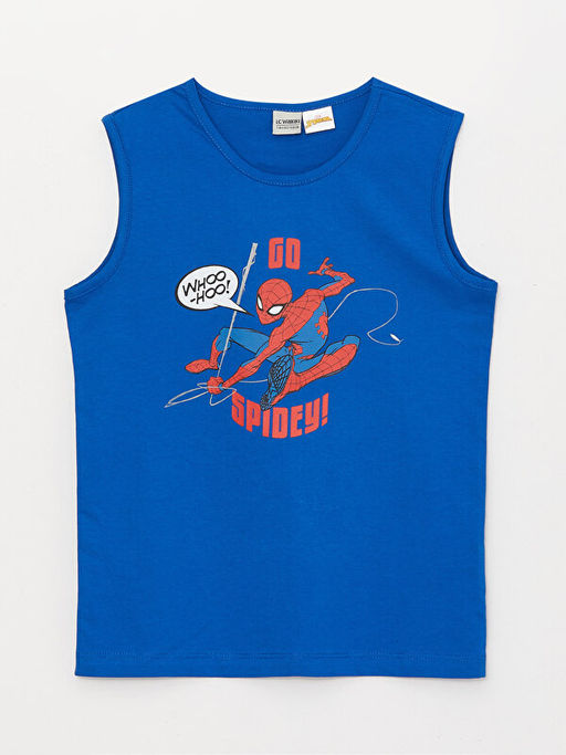 Bisiklet Yaka Spiderman Bask?l? Erkek ?ocuk Atlet ve Deniz ?ortu - Waikiki фото 2