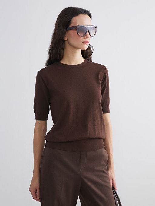 Bisiklet Yaka Kad?n Triko Kazak