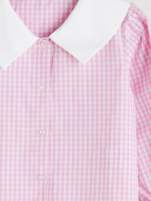 Bebe Yaka Ekose K?z ?ocuk G?mlek