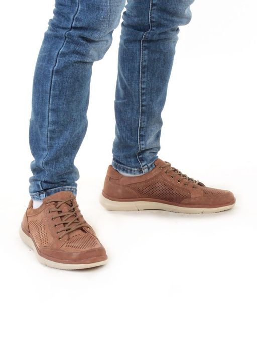 02-K698A-6 BROWN Полуботинки мужские (натуральная кожа,нубук) - Фабричный китай фото 2