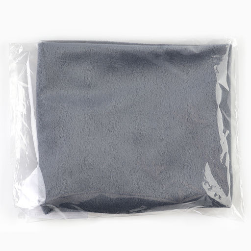 Ткань для рукоделия, плюш, тёмно-серый, лоскут 50×50 см