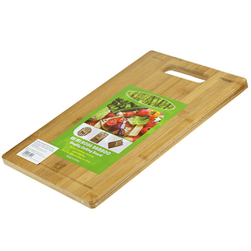 Доска разделочная бамбуковая 20х30х1,8см "Марсель" с вырубной ручкой, с желобком (Китай)