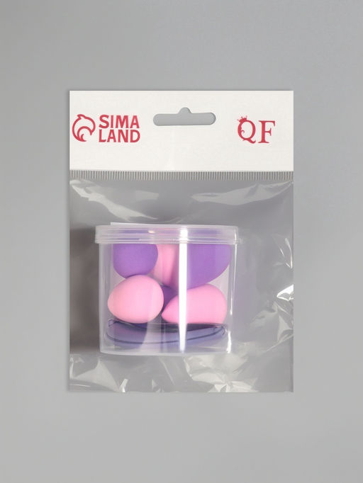 Спонжи для макияжа, в футляре, 7 шт., МИКС