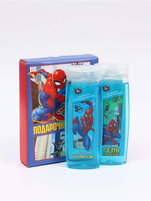 Подарочный набор: гель для душа 250 мл, шампунь 250 мл, Человек-паук
