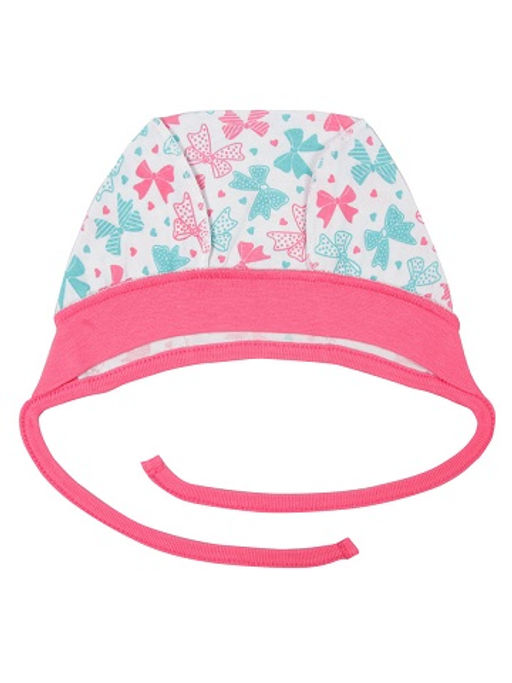 CRB wear / CAN 8199 Чепчик ясельный, розовый бантики/Ex.Cherubino  фото 2