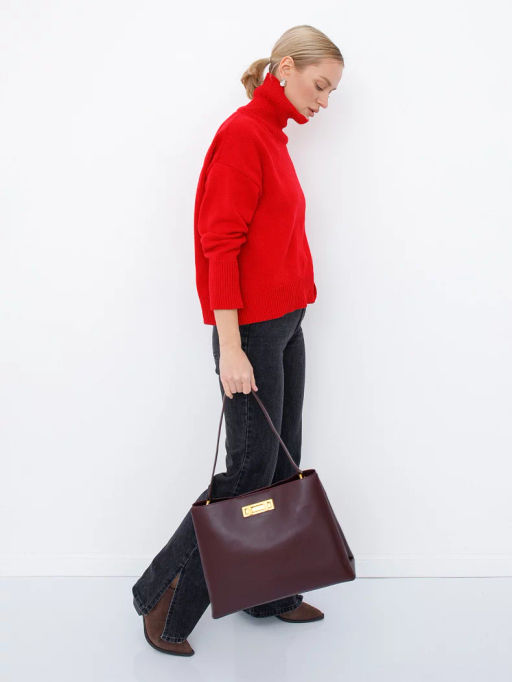 Сумка 1087M wine red Polina&Eiterou